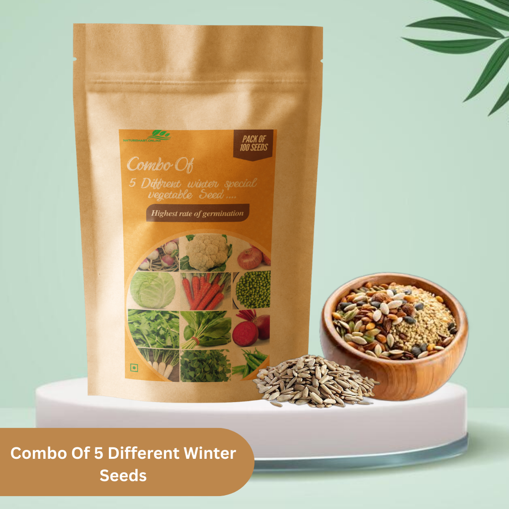 Winter Season Vegetable Seeds Pack of 5 – Premium Quality Garden Seeds